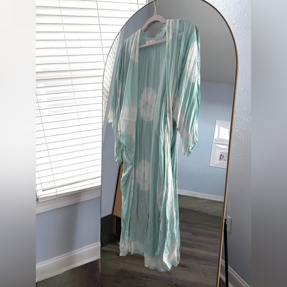 Aqua Tie-Dye Kimono - Picture 2 of 5